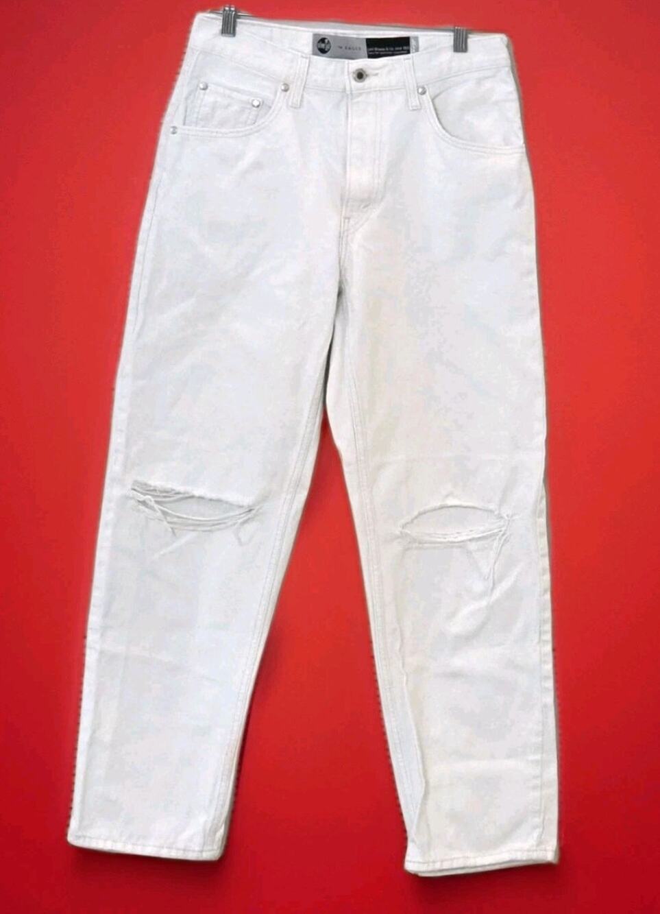 Levi's SilverTab 30x30 Men’s Jeans ‘94 Baggy White Distressed Denim Wide Leg